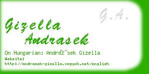 gizella andrasek business card
